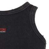 8287 ロゴヴィンテージスリーブレスTシャツ (チャコール)