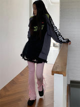 RIBBON BOOTCUT LEGGINGS (4COLOR)