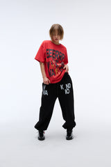 Weekend warrior people artwork T-shirt (Red)_1