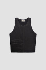 ベルベットメッシュスリーブレス, グレー