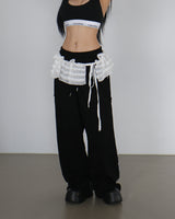 Track Point String Wide Pants