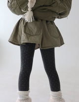 Quilting Padding Flare Miniskirt