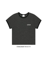 ベーシック ロゴ ストライプ リンガー ティー