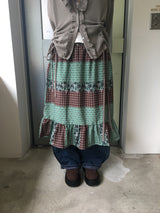 Gentle patchwork skirt (2color)