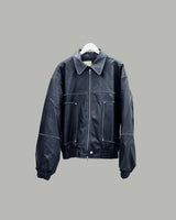 フェイドレザーパディング (Black)