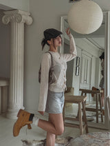 Teen Grey Brush Skirt