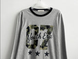 Camo 07 lettering number long sleeve tee