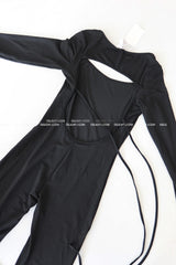 Backless body bootcut jumpsuit