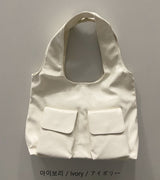Rowan Two-Pocket Leather Big Shoulder Bag (3 Colors)