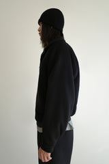 Wool zipup jumper, Black