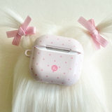 petal dot glossy hard airpods case