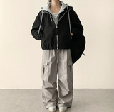 Lead Knee Pin Tuck Hem String Wide Pants