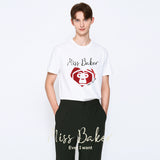 ハートバイカーTシャツホワイト / レッド(MAN)