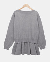 Peon Layered Frill Button Knit