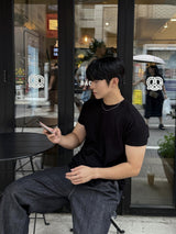 マッスルショルダーリブ半袖Tシャツ