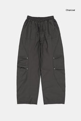 パラボラカーブインシジョンナイロンバンディングパンツ