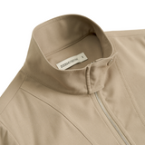 HIGH NECK ZIP-UP SLIM JACKET (MOCHA BROWN)