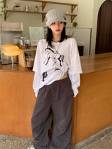 Bronk Vintage Horse Layered Long Sleeve T-Shirt (4c)