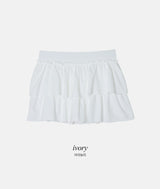Pure Frill Mini Tiered Skirt Pants (3color)