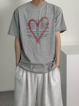 Heart spray lettering Half sleeve