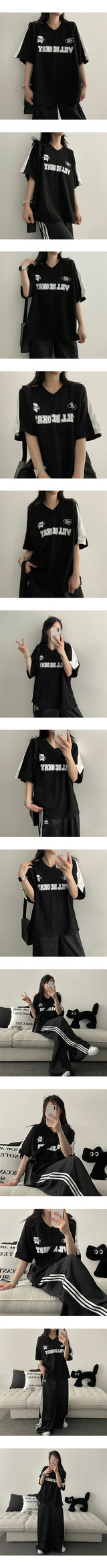 ウィッビカラーリングVネック半袖Tシャツ