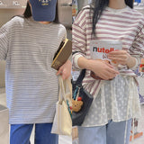 クランチストライプボックスTシャツ