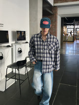 Typing Lettering Snap Denim Pants 2C