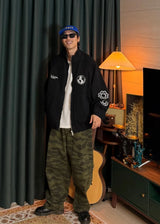 Globe stitch oversized jacket 