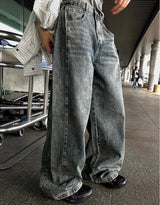【即日発送】ナスツーウェイバルーンフィットフォールディングピンタックデニムパンツ