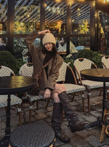 Lewell ヘリンボーンルーズフィットシングルジャケット