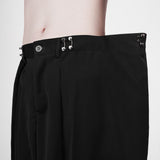 HIERARCHY STUDIOS ENE - Black Stud Baggy Trousers Pants