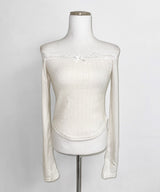 Knit Lace Off Tee (4colors)