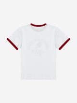 1/2 AUTHENTIC TABLE TENNIS CLUB TEE (WHITE/BURGUNDY)