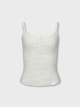 Stripe Button Sleeveless(BLUE)