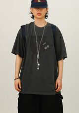 MM ピグメントウォッシングキャットハーフTシャツ