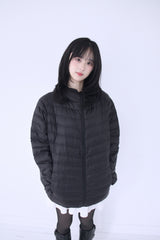 Duck-Down Light Hooded Slim Lightweight Padded (2colors)