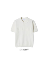LMN 3D Collar Two-Pocket Henley Short-Sleeve Knit (4 colors)