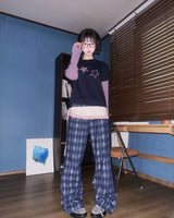 (2color) Jジャカードブーツカットデニムパンツ