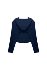 ILLA PPINTUCK HOODIE / NAVY