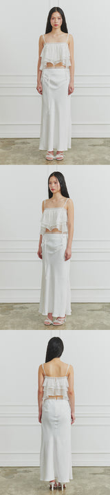 MERMAID FRILL TOP white