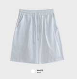 [ LOOKPLE x LEBELMENT ] クールピンタックリネンワイドショーツ
