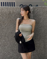 Kidan cap unbalanced tube top