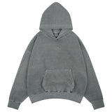 VINTAGE PIGMENT WASHING HOODED T-SHIRT GRAY
