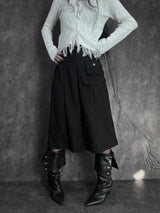 wrap pocket set midi skirt