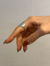 [925silver] Wide flat ring