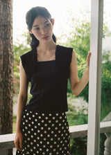 ドットプリーツスカート (Black)