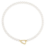 gold shell pearl chain 14k gold plating + 925 silver necklace N069-03G