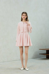 LANI TWEED CARDIGAN / PINK