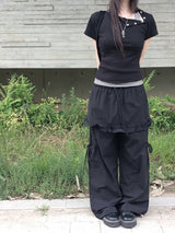 フォミット ダイアゴナル スナップ ボタン スリム ショートスリーブ Tシャツ