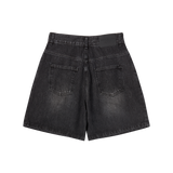 25SS ワイドベーシックデニムショートパンツ ブラック